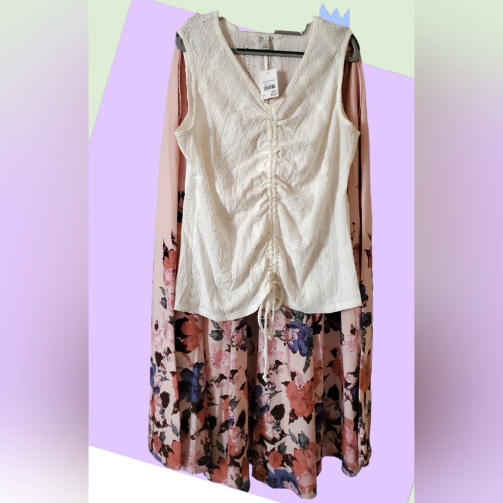 Cato Tank Top & Skirt Set Large NWT